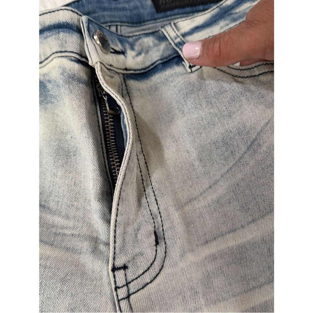 Men’s Bootcut Washed Light Blue Jeans Size 46 - Picture 8 of 8